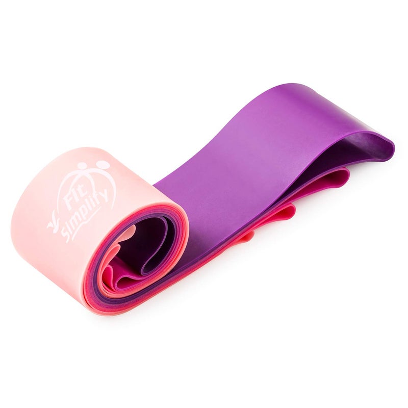 Fit Simplify Resistance Loop Exercise Bands with Instruction Guide and Carry Bag, Set of 5 - Image 3